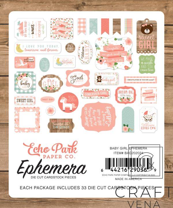 BAG2020224 elementy ozdobne Baby Girl Echo Park