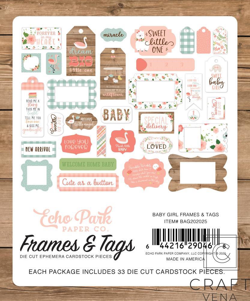 BAG2020225 elementy ozdobne Baby Girl Echo Park