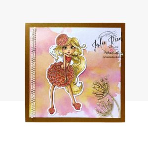 [POLK] stempel; polimerowy; do kolorowania; kobieta; 4 elementy; Polkadoodles; 70x95 mm wymiar; Dahlia Darling Buds - obrazek 3