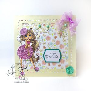 [POLK] stempel; polimerowy; do kolorowania; kobieta; 4 elementy; Polkadoodles; 70x95 mm wymiar; Dahlia Darling Buds - obrazek 5