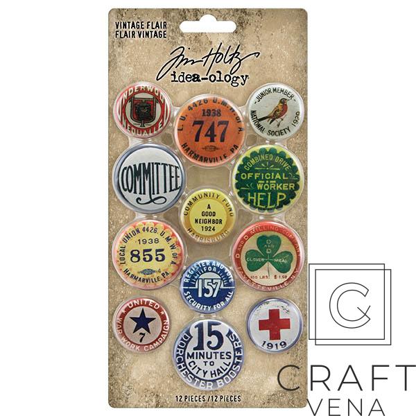 TH94027 metalowe badziki Tim Holtz