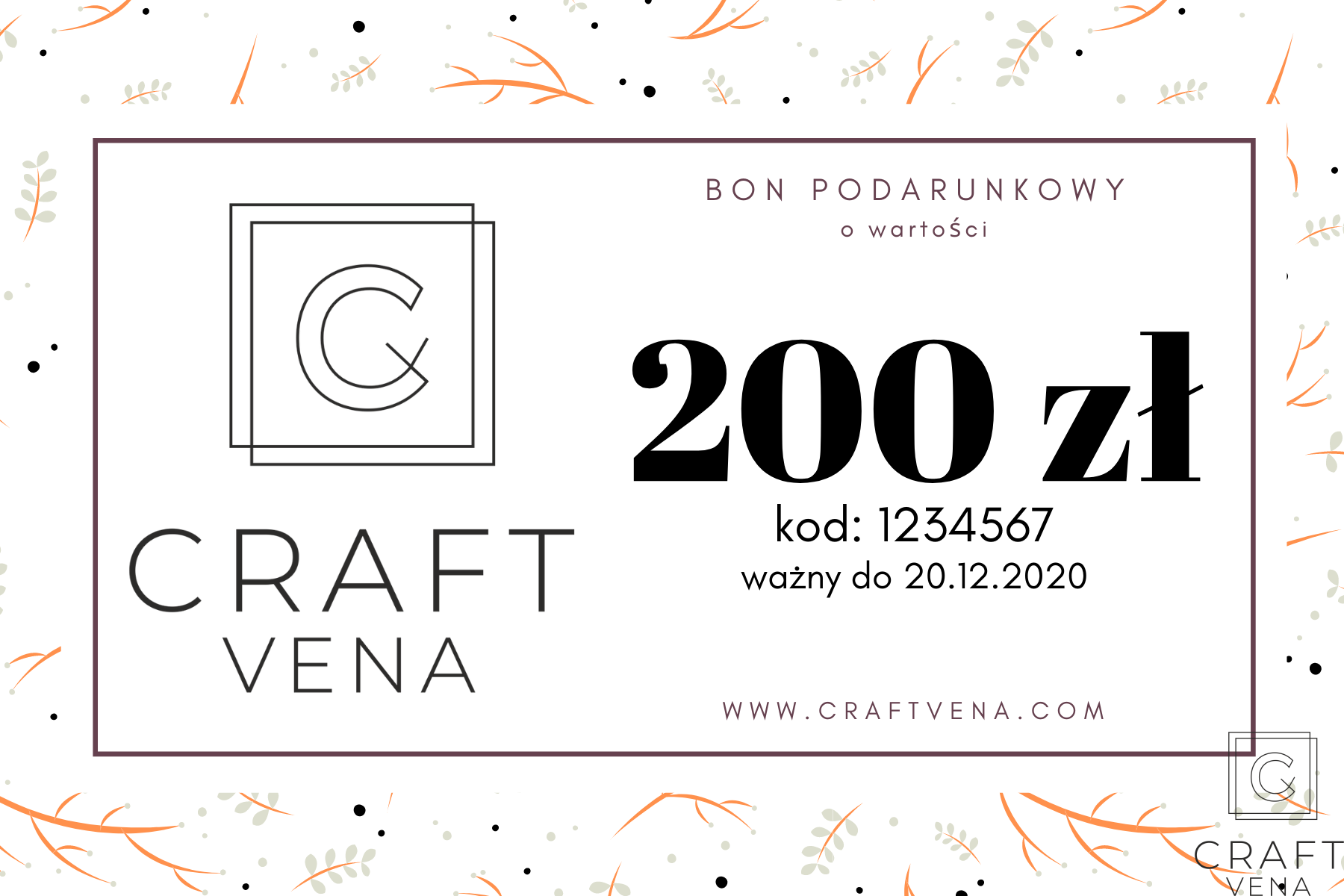 BON PODARUNKOWY 200 zł