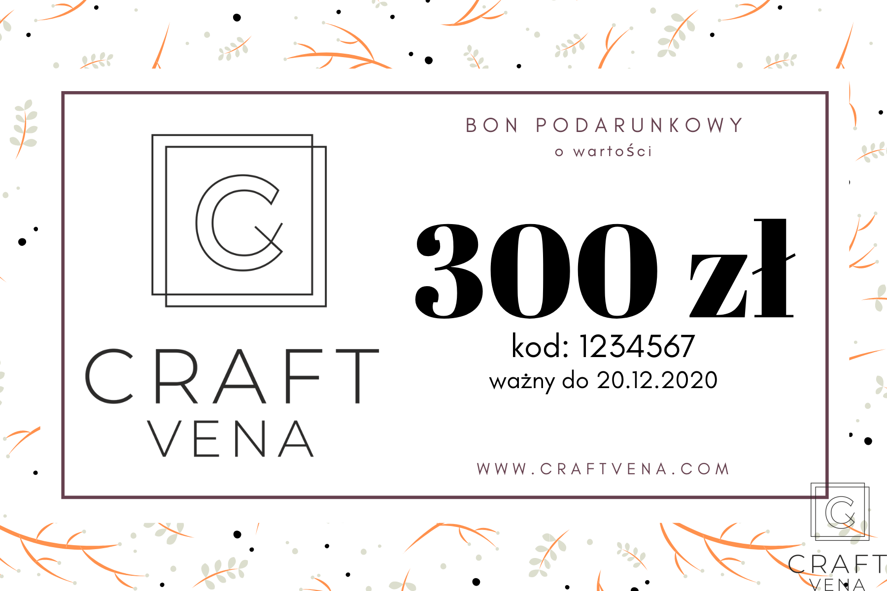 BON PODARUNKOWY 300 zł