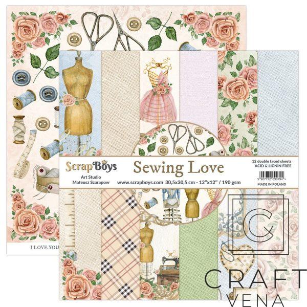 SELO-08 SELO-08 zestaw papierów Sewing Love Scrap Boys