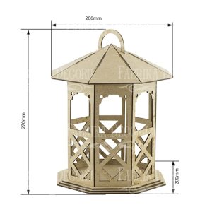 >FABR_BAZY< baza; element dekoracyjny; lampion; MDF; 200x200x270 mm wymiar; 1 element; Fabrika Decoru - obrazek 3