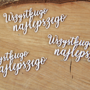 <SCRA> tekturki; napisy; 2D (płaskie); życzenia (uniwersalne); 95x95 mm wymiar zestawu; 3 szt.; Scrapiniec; Wszystkiego Najlepszego zestaw 3 napisów (na ściankę boxa eksplodującego) - obrazek 3