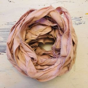 <OLD_F> elementy ozdobne; materiałowe; wstążka (gnieciuch); lniana; Old Fashion Ribbon Linen; różowy; 1,2 m; brudny róż - obrazek 3