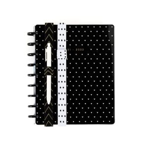 [MAMB] planery, notesy, journaling; akcesoria; uchwyty na długopisy; 2x20,5 cm wymiar; 2 szt. w zestawie; biały, czarny, złoty; MAMBI (Me&My BIG ideas); elastic band pen holder - obrazek 3