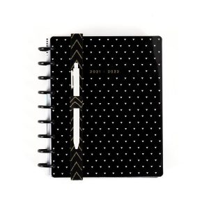 [MAMB] planery, notesy, journaling; akcesoria; uchwyty na długopisy; 2x20,5 cm wymiar; 2 szt. w zestawie; biały, czarny, złoty; MAMBI (Me&My BIG ideas); elastic band pen holder - obrazek 4