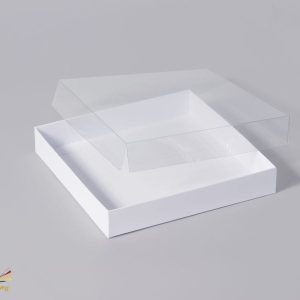 <RZEC> baza; pudełko; do kartek; kwadratowe, 15x15x2,5 cm, niskie; z pełną szybką; białe; Rzeczy z Papieru, 300 g gramatura - obrazek 3