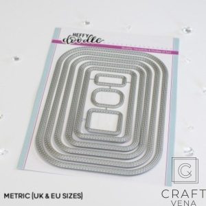 HFD0350 wykrojnik Heffy Doodle ramki Rounded Metric Rectangle