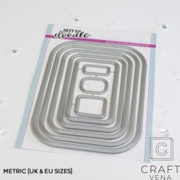 HFD0350-CV HFD0350 wykrojnik Heffy Doodle ramki Rounded Metric Rectangle