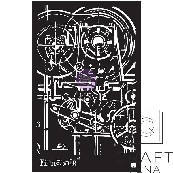 <PRIM> narzędzia; do mediowania; maska; tworzywo sztuczne; uniwersalna; Prima Marketing, Finnabair; 165x300 mm wymiar; Machinery 968984 maska Prima Marketing