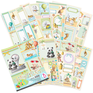 <CIAO> papiery; do scrapbookingu; Ciao Bella; My First Year; 21x29,7 cm wymiar (A4), zestaw; multikolor; dziecięca, roczek; 9 dwustronnych papierów - obrazek 1