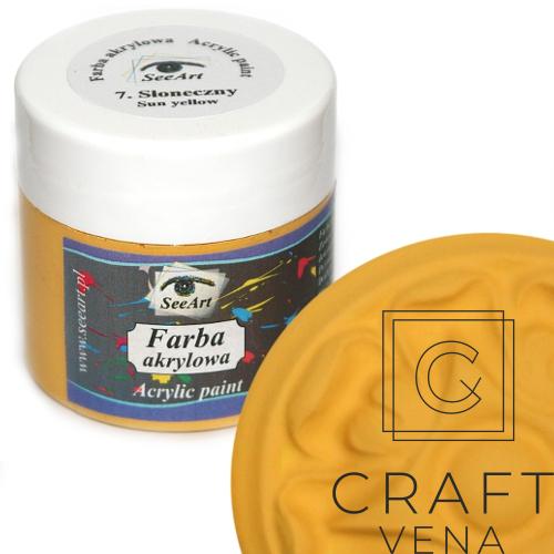 FARB_AKRY_07_SŁON_ZÓŁT_120ML SeeArt farba akrylowa 120 ml słoneczny żółty