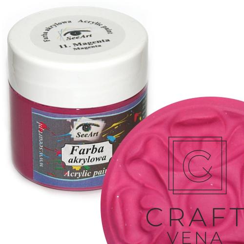 FARB_AKRY_11_MAGE_120ML SeeArt farba akrylowa 120 ml ł magenta