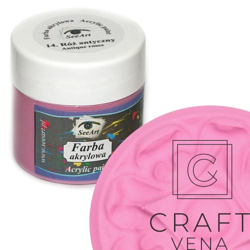 FARB_AKRY_14_RÓŻ_ANTY_120ML SeeArt farba akrylowa 120 antyczny różml