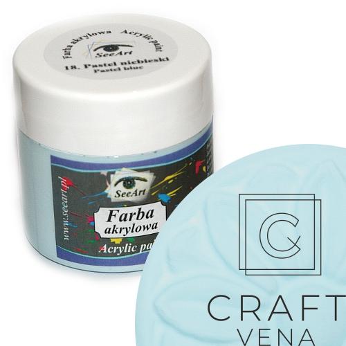 FARB_AKRY_18_PAST_NIEB_120ML SeeArt farba akrylowa 120 ml pastelowy niebieski