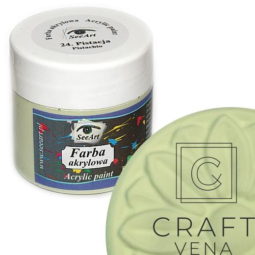 FARB_AKRY_24_PIST_120ML SeeArt farba akrylowa 120 ml pistacja