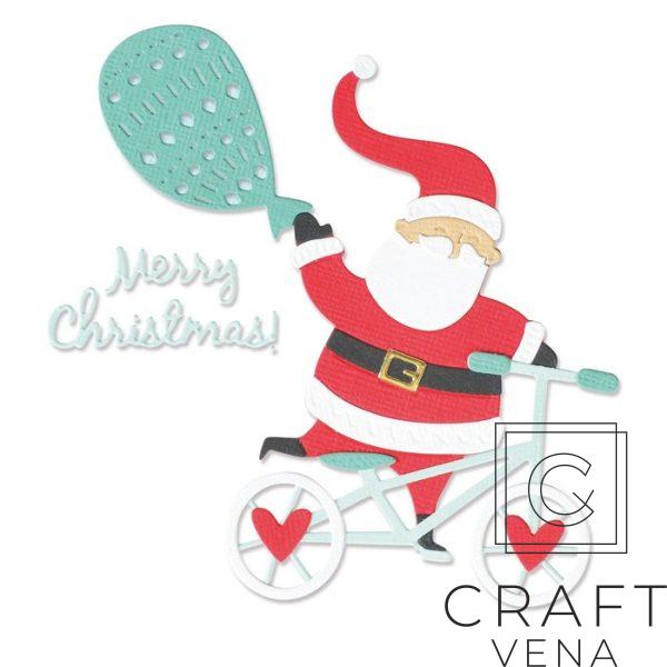 665669 665669 Sizzix Thinlits Die Set Santa's Bike