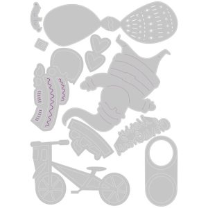 665669 Sizzix Thinlits Die Set Santa's Bike