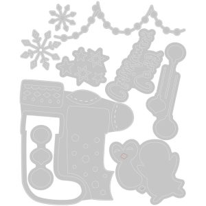 665677 sizzix wykrojnik Penguin Stocking