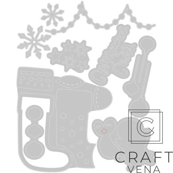 665677 sizzix wykrojnik Penguin Stocking