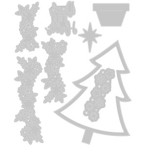 665707 Sizzix choinka wykrojnik Christmas Tree