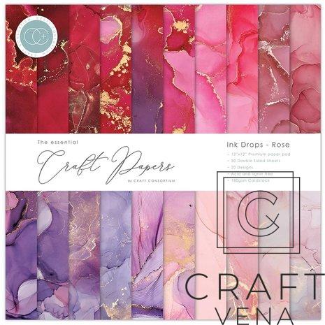 CCEPAD022 CCEPAD022 Craft Consortium; The Essentials Ink Drops - Rose