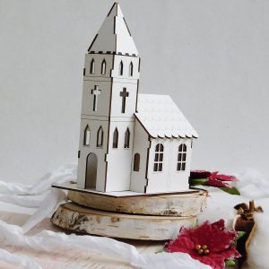 HW1958 kościół 3D tekturka