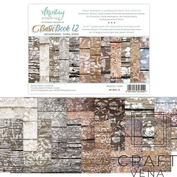 MT-BKG-12 MT-BKG-12 Backgrounds Floral Wood Mintay Papers