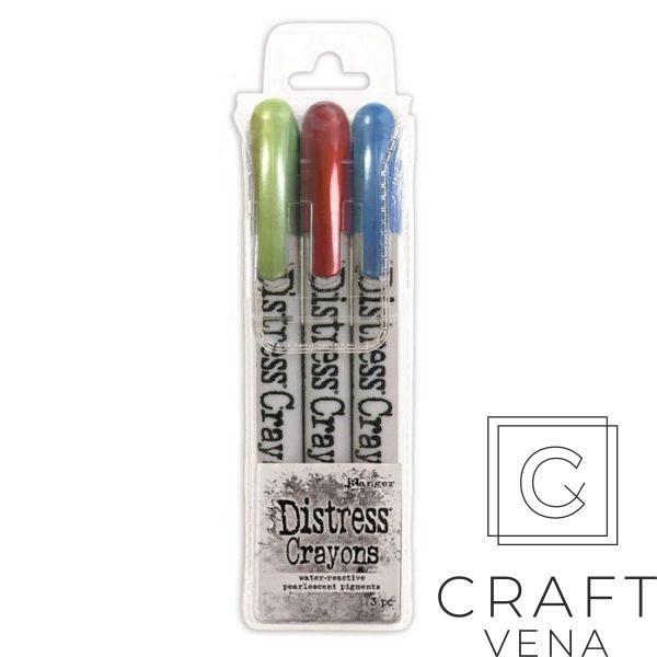 TSCK81173 TSCK81173 Distress Pearl Crayons Holiday Set 3