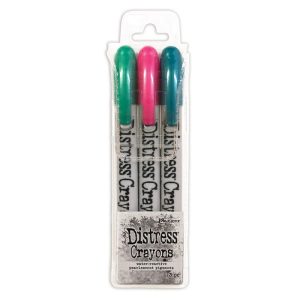 TSCK81180 Tim Holtz; Distress Pearl Crayons Holiday Set 4