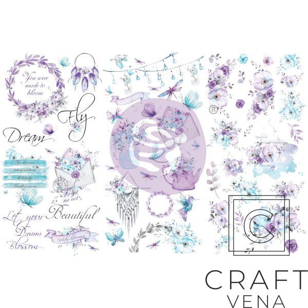 659448 Prima Marketing, Aquarelle Dreams; Rub-Ons