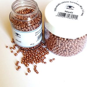 MIKR_SZKL_BARW_DUZE_40G_MIEDŹ mikrokulki szklane SeeArt