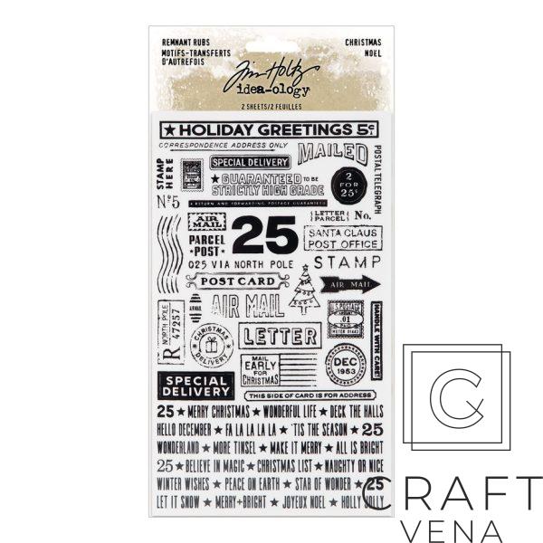 TH94296 TH94296 Tim Holtz, Idea-ology; Remnant Rubs, Christmas 2022