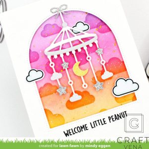LF3098 wykrojnik Lawn Fawn Moon and Stars Mobile