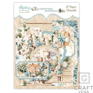 Elementy papierowe koperty i tagi, Mintay Papers, Christmas Blessings, 27 sztuk - obrazek 1