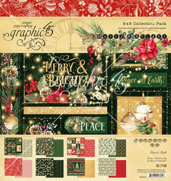 4502913 Merry & Bright 8x8 Inch Collection Pack (4502913)