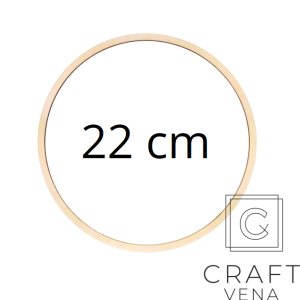 Obręcz drewniana, 22 cm średnica, do łapaczy snów - obrazek 1