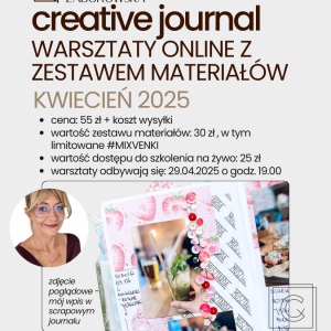KWIECIEŃ 2025 - Scrapowy journal warsztaty online z zestawem materiałów - obrazek 1
